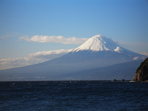 夕方には富士山…