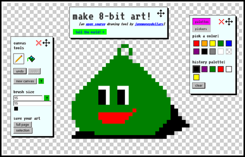 ファミコン風ドット絵メーカー　make 8-Bit art!