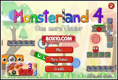 眠っているブロックを起こしてみよう　Monsterland 4：One More Junior