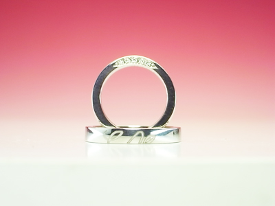 結婚指輪　サイド　ダイヤ