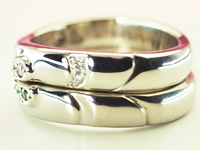 結婚指輪　ダイヤ　ポイント