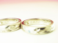 結婚指輪　ネコ