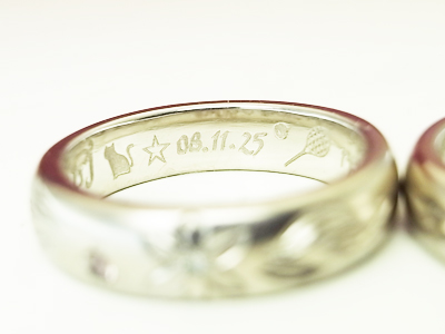 結婚指輪　猫