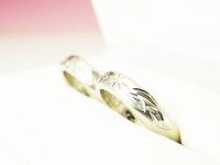 結婚指輪　葉