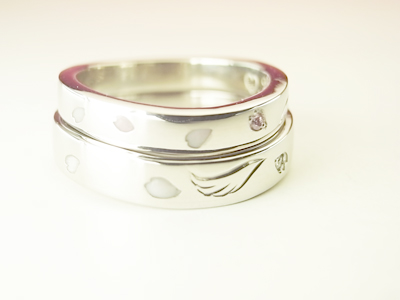 結婚指輪　桜