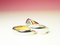 結婚指輪　プラチナ　ピンクゴールド