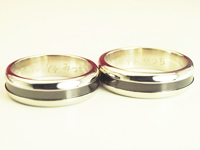 結婚指輪　ブラック　ハード