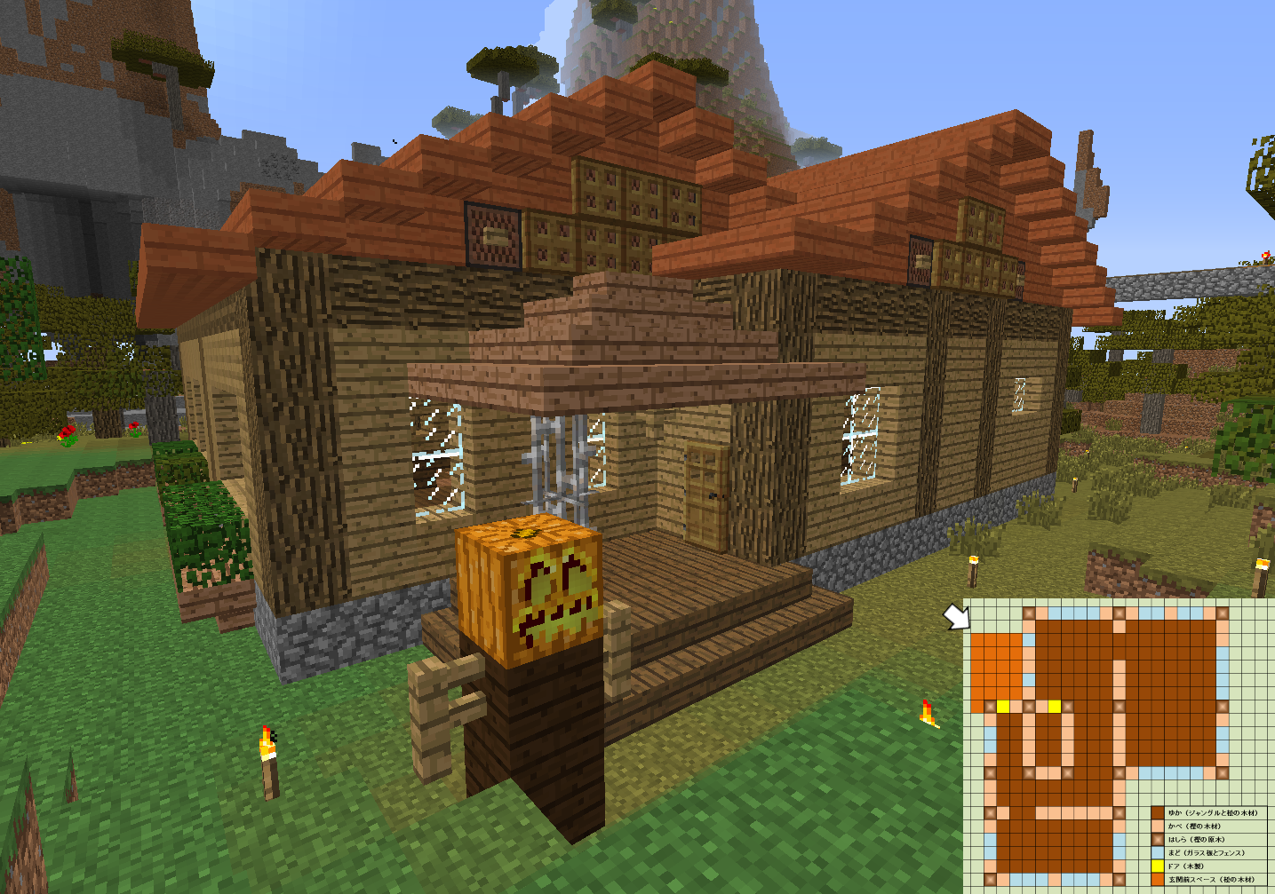 Minecraftで素人なりに木造建築してみた Eternal